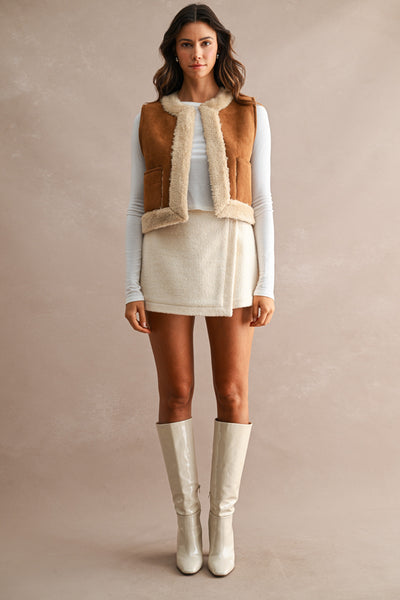Falda  mini con boton