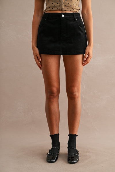 Minifalda short pana lunares