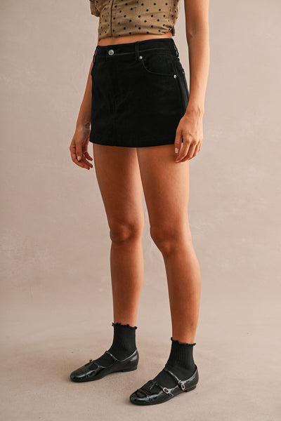 Minifalda short pana lunares