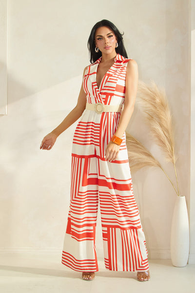 Palazzo sin manga estampado