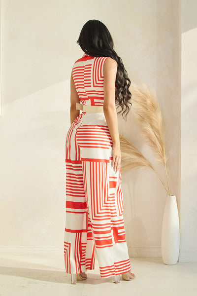 Palazzo sin manga estampado