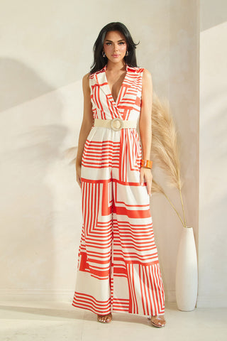 Palazzo sin manga estampado