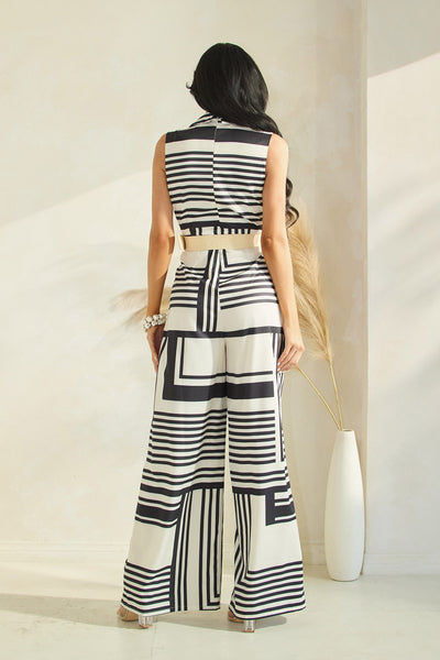 Palazzo sin manga estampado