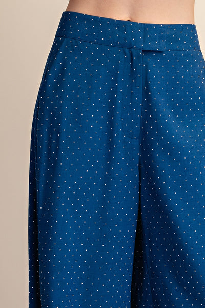 Pantalon  ancho de vestir con brillos