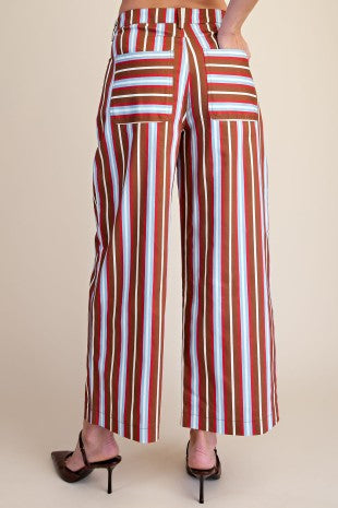 Pantalon tipo barril rayas