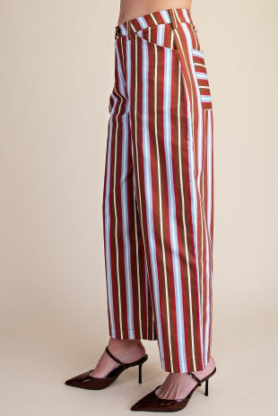 Pantalon tipo barril rayas