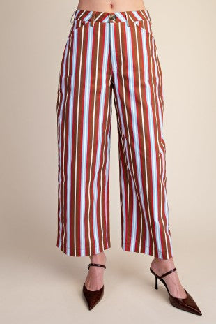 Pantalon tipo barril rayas