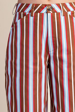 Pantalon tipo barril rayas