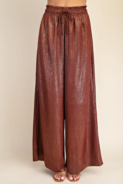Pantalon cinrura elastica con glitter