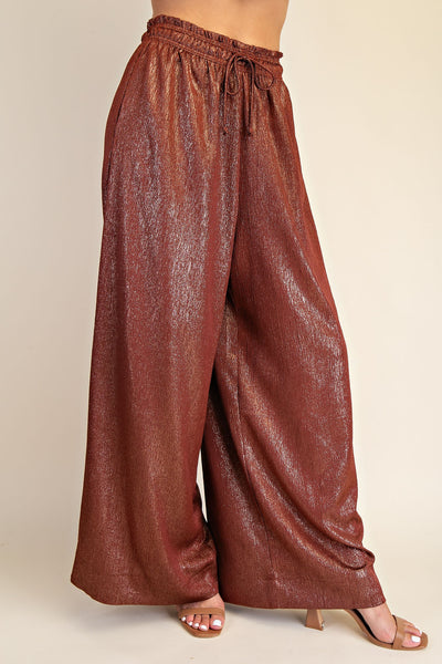 Pantalon cinrura elastica con glitter