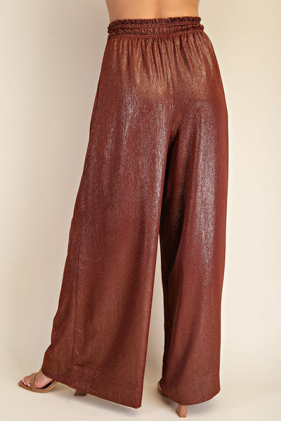 Pantalon cinrura elastica con glitter