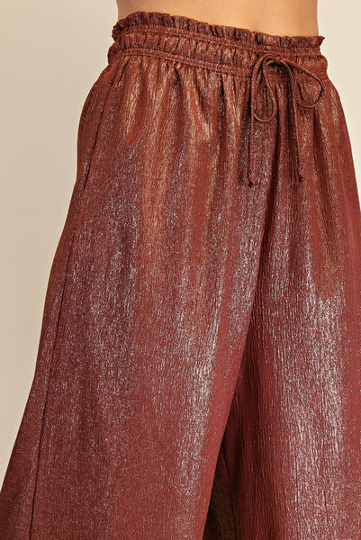 Pantalon cinrura elastica con glitter