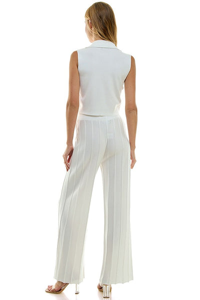 Pantalon de punto acampanado