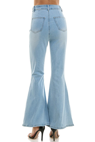 Pantalon mezclilla pata de elefante