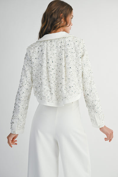 Saco corto lentejuela