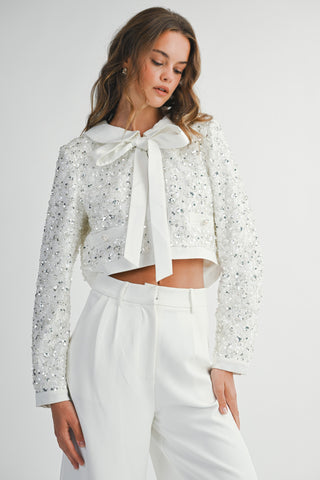 Saco corto lentejuela