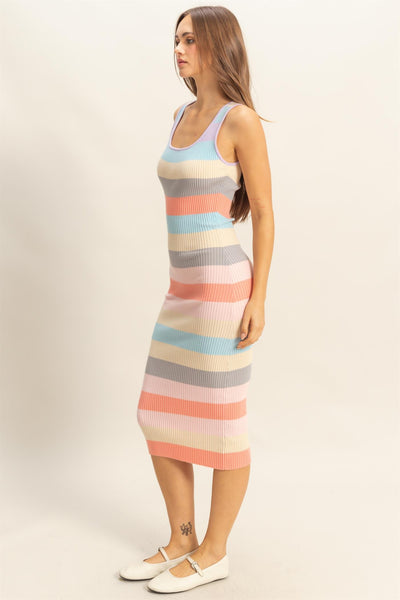 Vestido de punto rayas