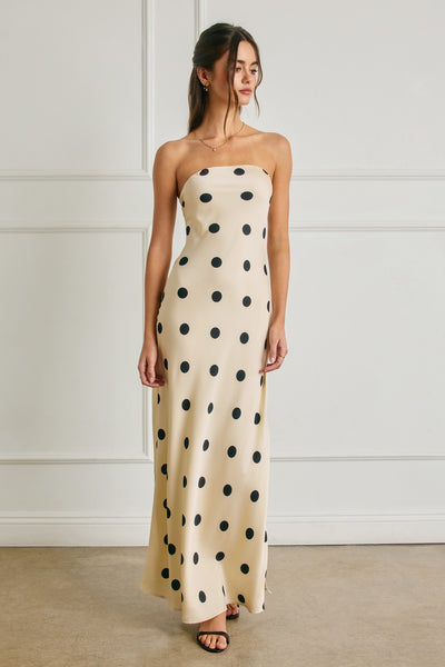 Vestido  largo lunares