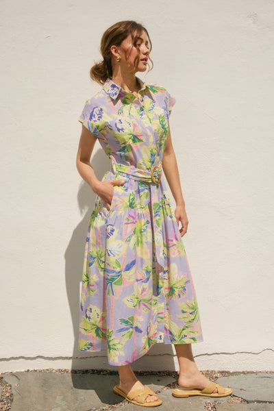 Vestido largo palmeras