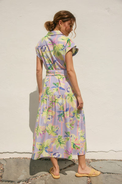 Vestido largo palmeras