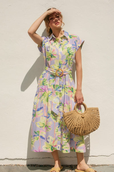 Vestido largo palmeras