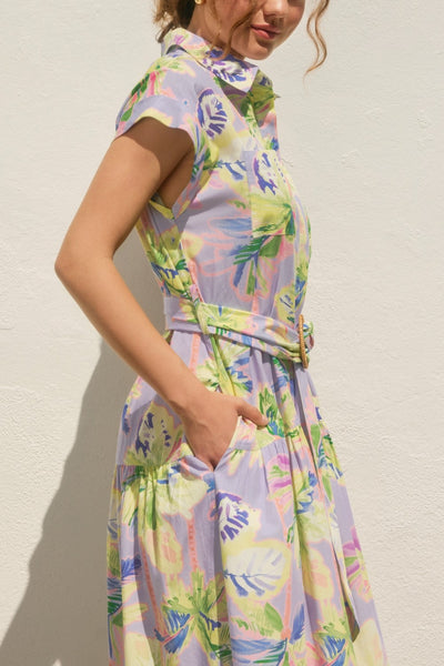 Vestido largo palmeras