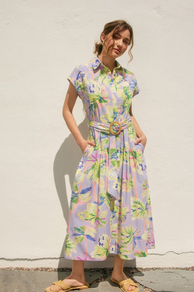 Vestido largo palmeras