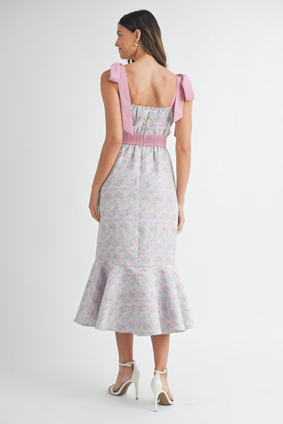 Vestido largo tirantes floral