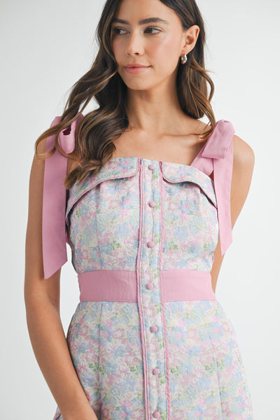 Vestido largo tirantes floral
