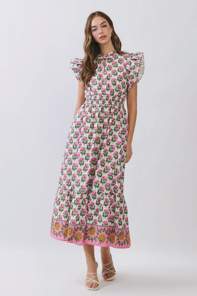 Vestido midi floral