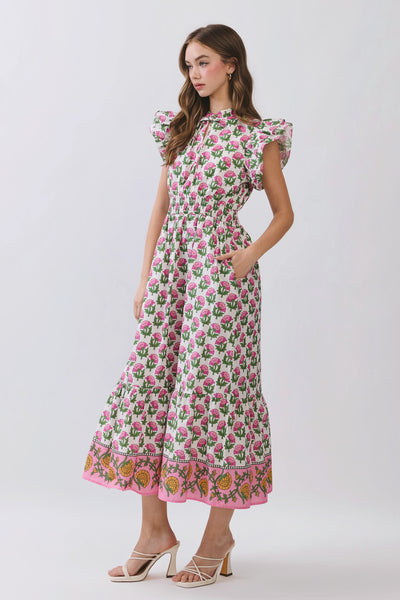 Vestido midi floral