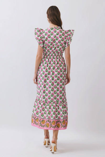 Vestido midi floral