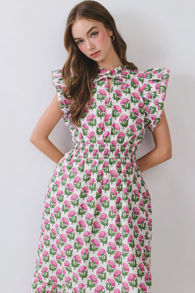 Vestido midi floral