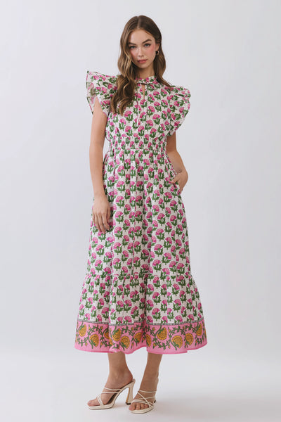 Vestido midi floral