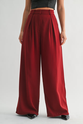 Pantalon  vestir ancho con pinzas